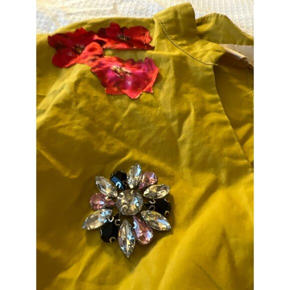 Lizette Collection Hand-Embroidered Upcycled Floral Blouse - Picture 7 of 12